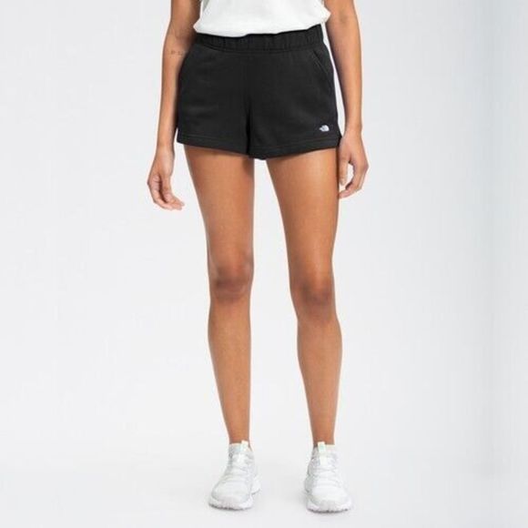 The North Face NF0A55MZ Women's Sz L Black Standard Fit Cotton Blend Logo Shorts - Picture 6 of 7